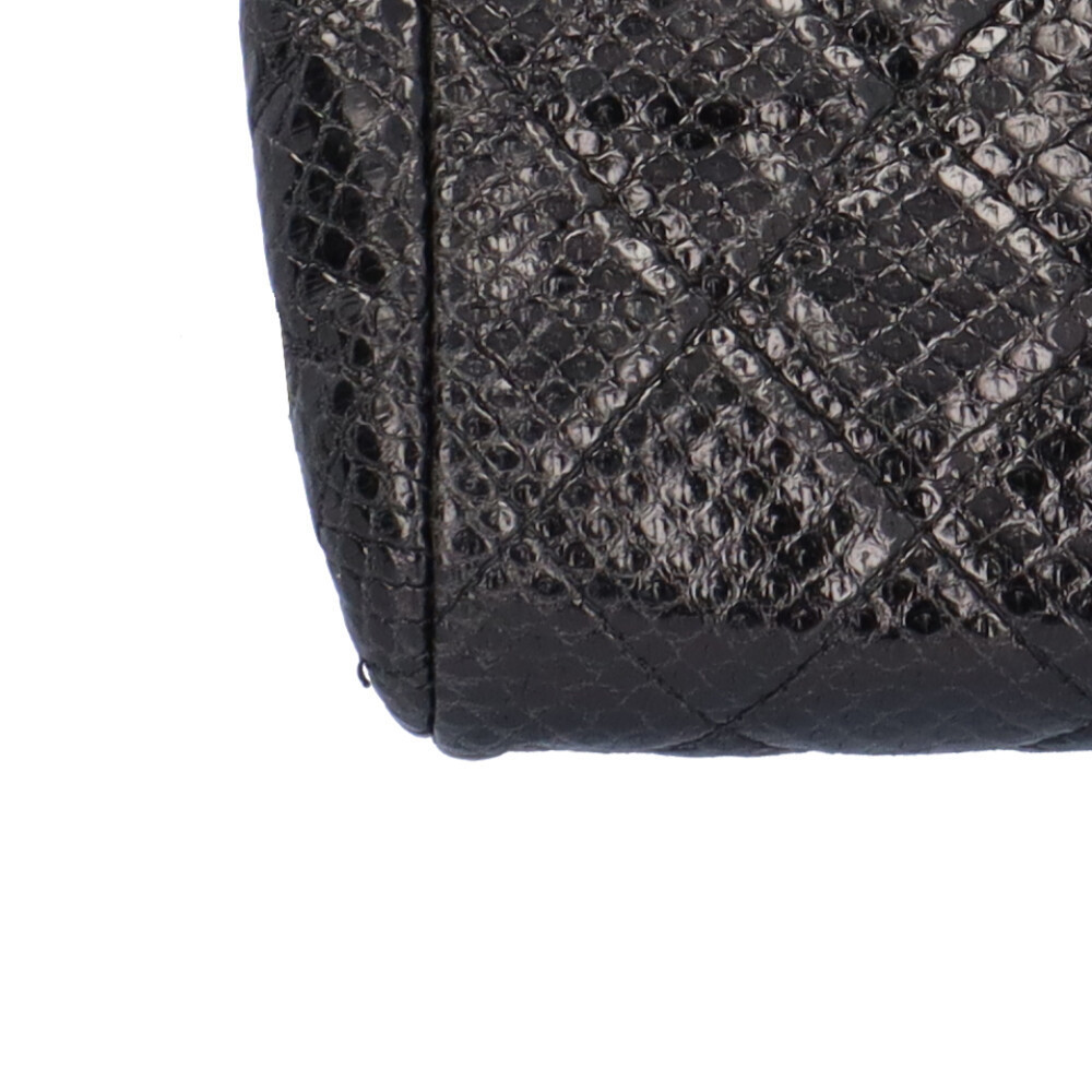 Chanel Python Shoulder Bag Black - image 7